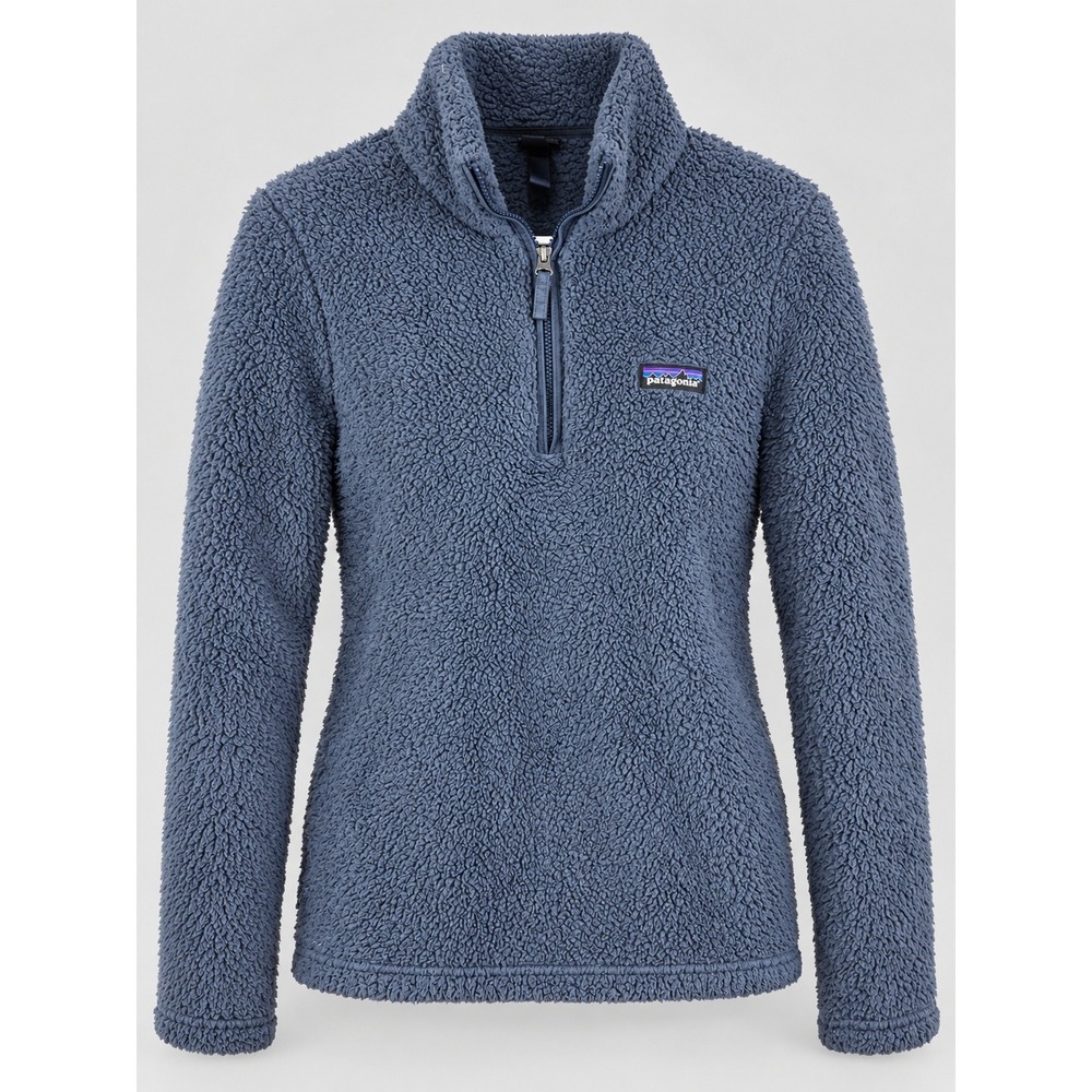 Patagonia Los Gatos Fleece Pullover Womens M Blue 1/4 Zip Sherpa Sweater Fall
